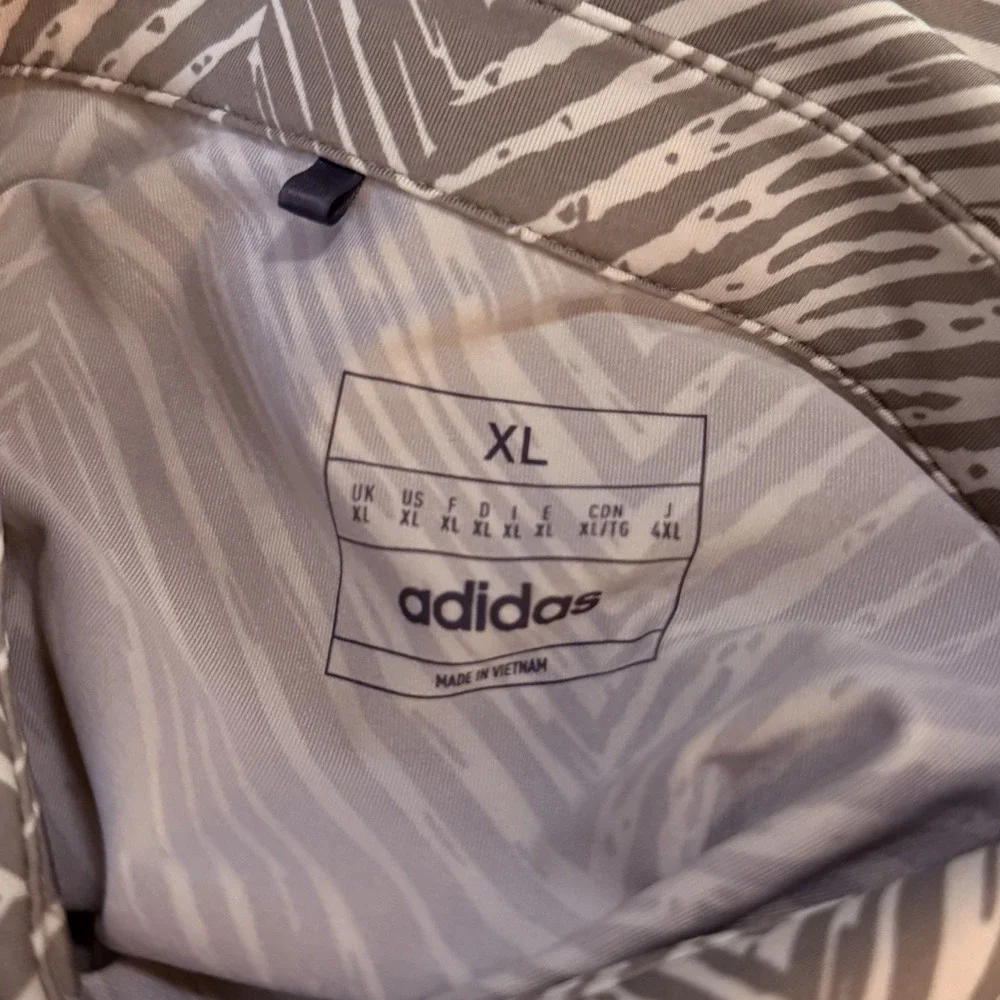 Adidas‎ Shirt Polo Allover Print Athletic Golf Performance Mens XL